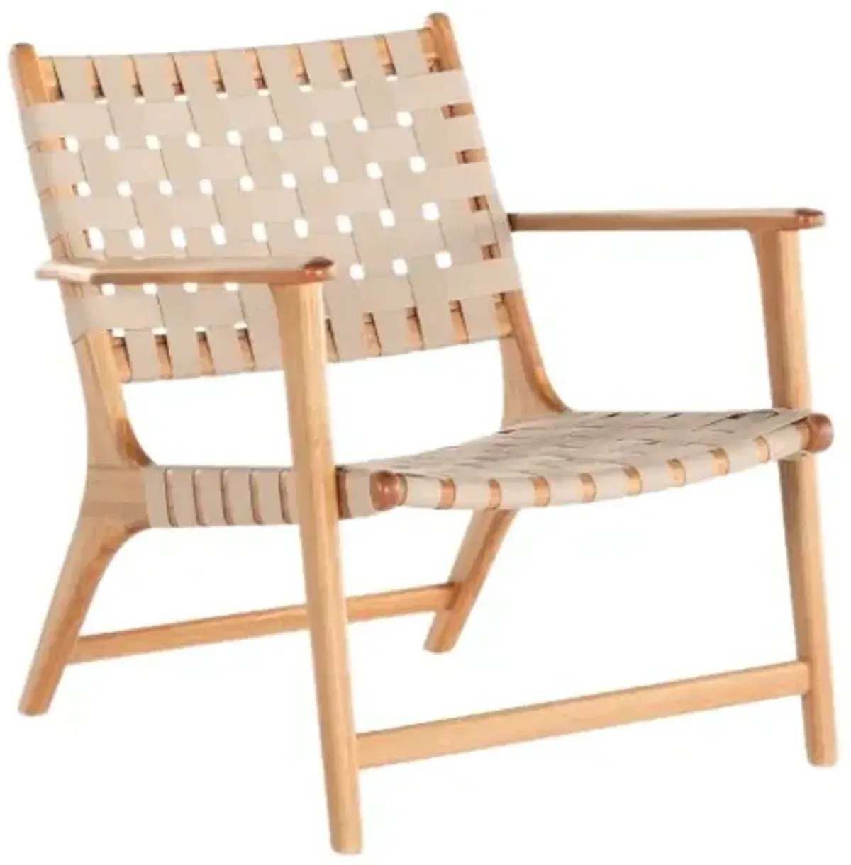 Four Hands Jevon Auburn/Soft Khaki Wooden Outdoor Accent Chair