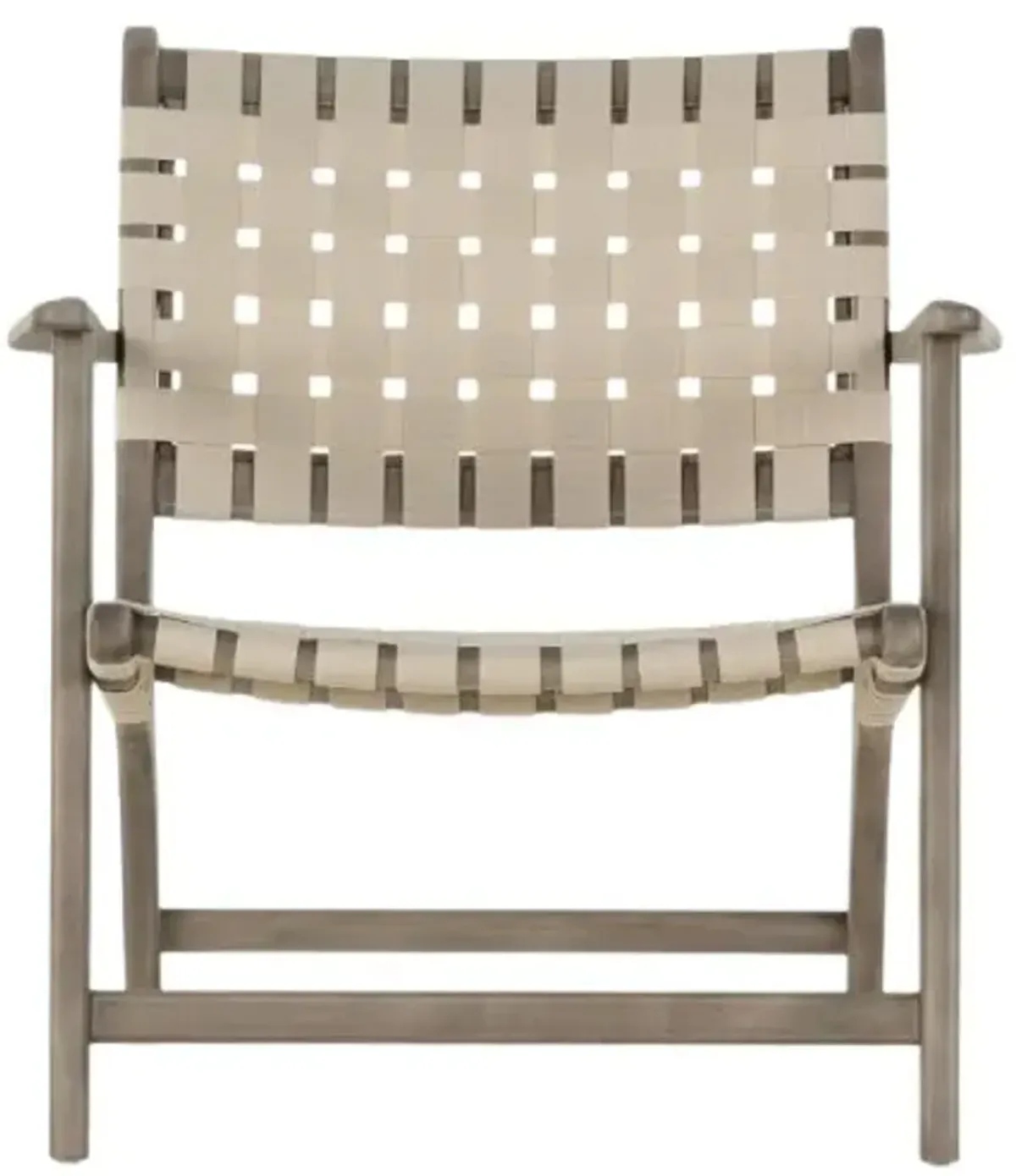 Four Hands Jevon Gray/Soft Cream Wooden Outdoor Accent Chair