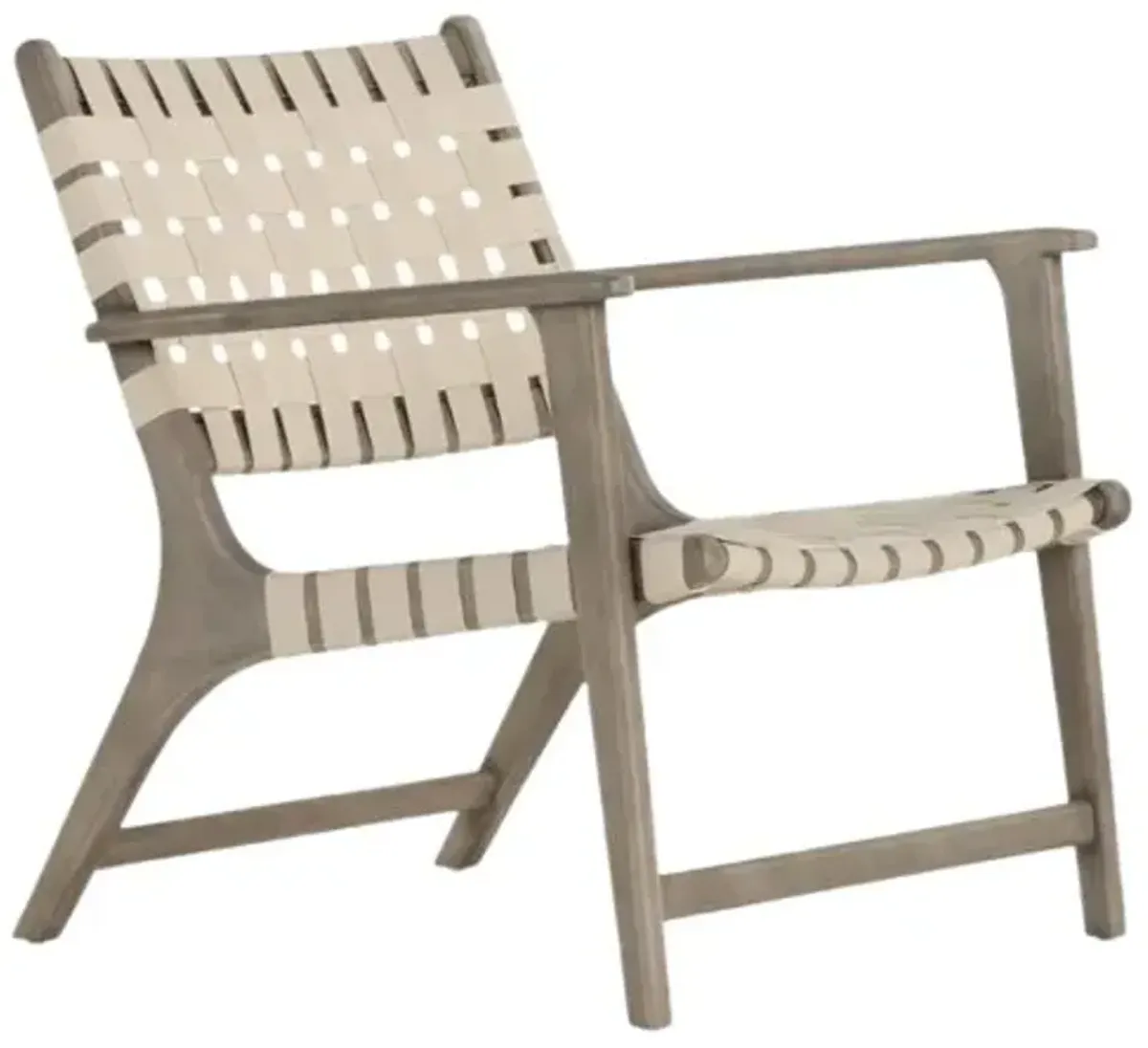 Four Hands Jevon Gray/Soft Cream Wooden Outdoor Accent Chair