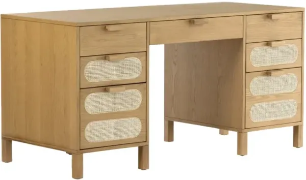 Four Hands Allegra Honey Oak Executive Desk