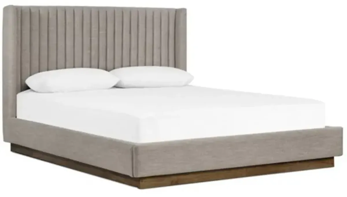 Four Hands Montgomery Gray Queen Upholstered Bed 