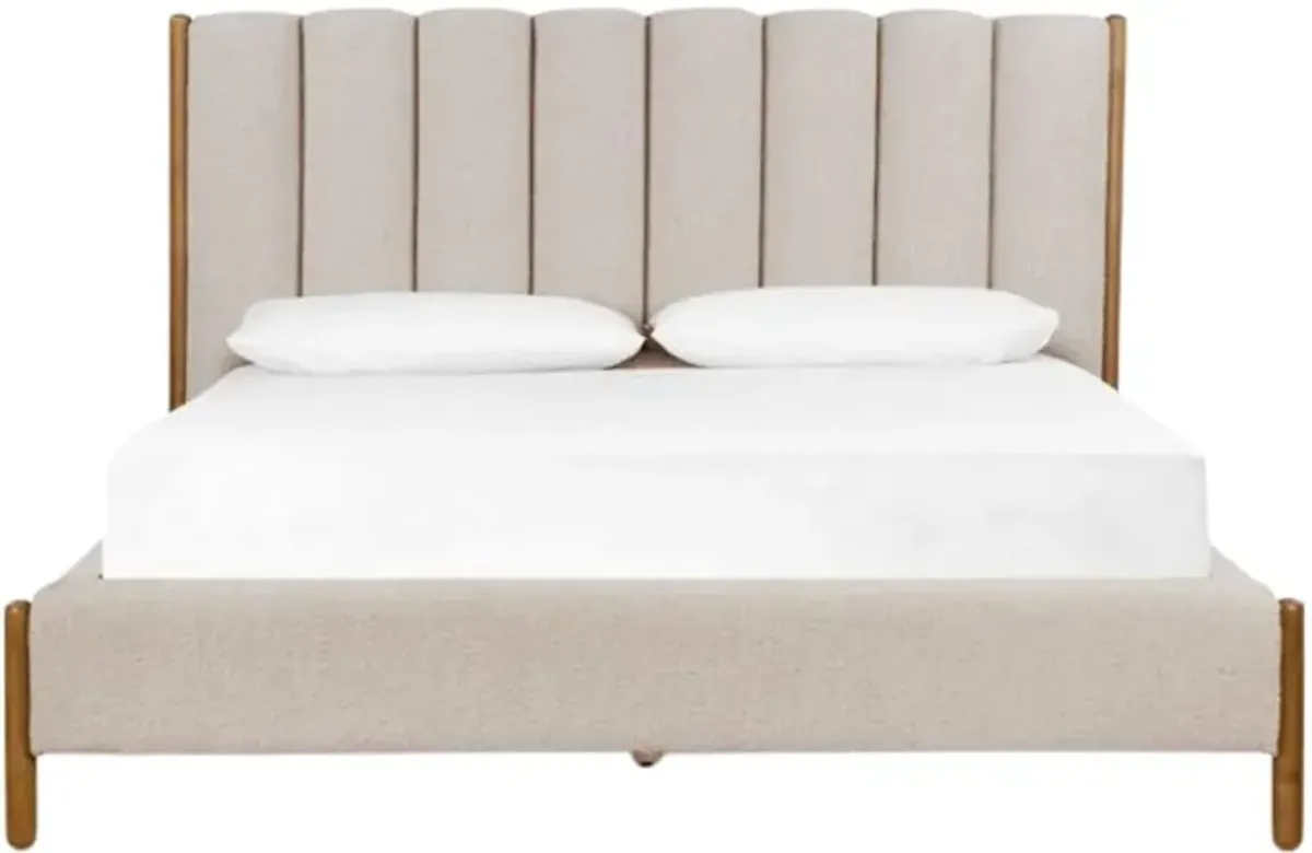 Four Hands Emma Knoll Sand Queen Panel Bed