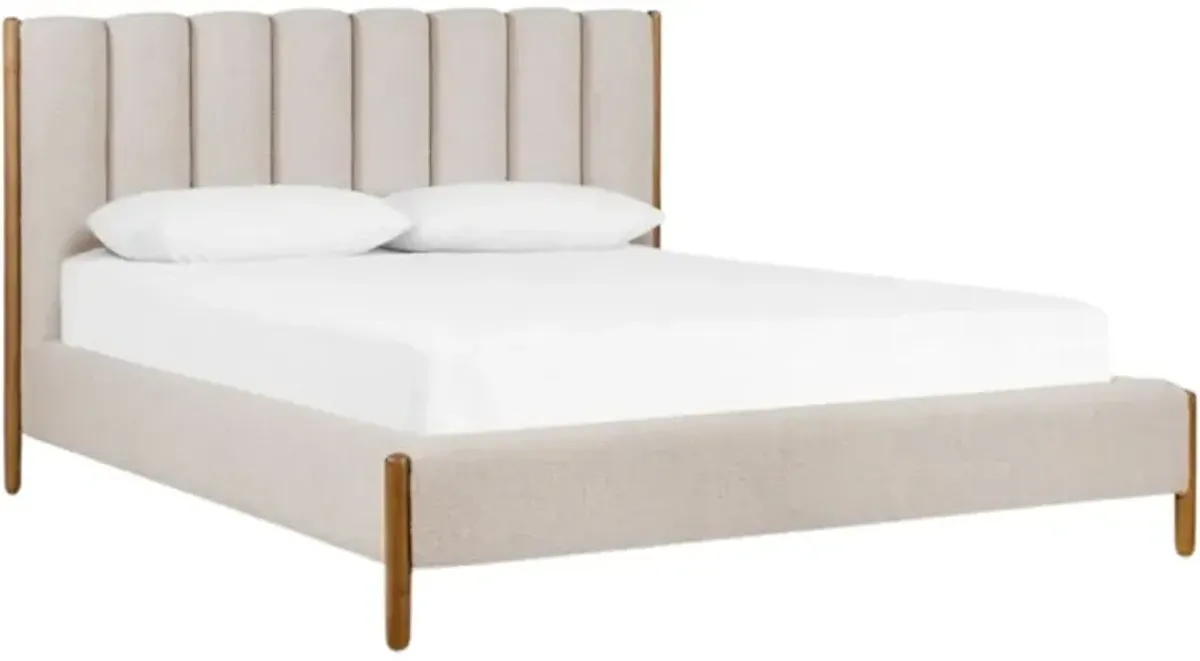 Four Hands Emma Knoll Sand Queen Panel Bed