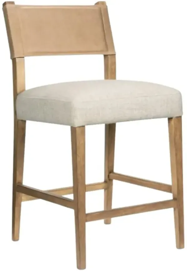 Four Hands Ferris Thames Cream/Winchester Beige Counter Stool