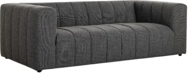 Four Hands Langham Saxon Charcoal Channeled Sofa