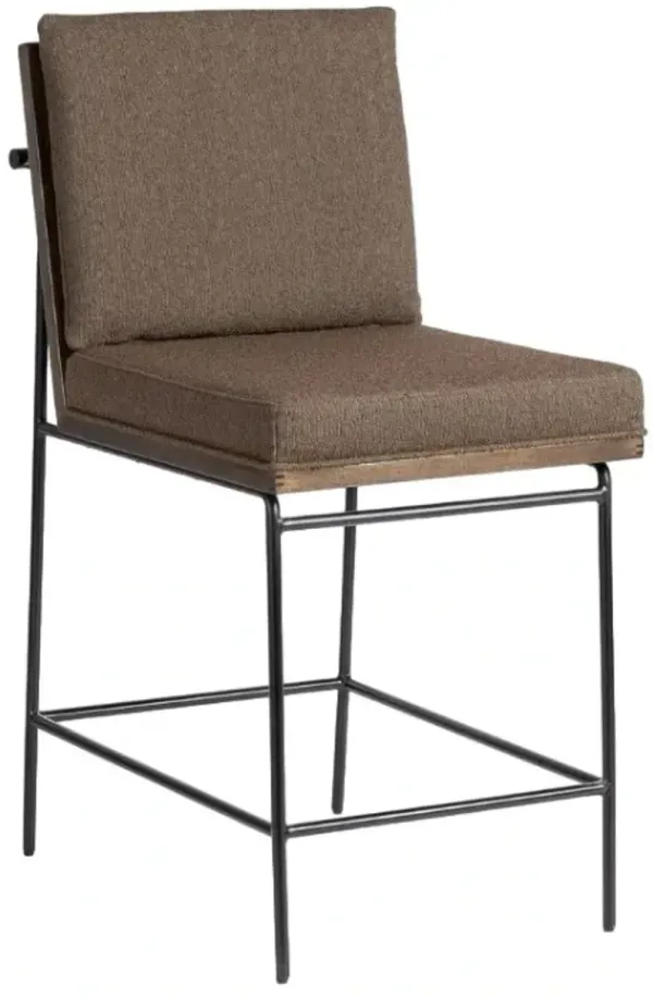 Four Hands Crete Boucle Cocoa Counter Stool