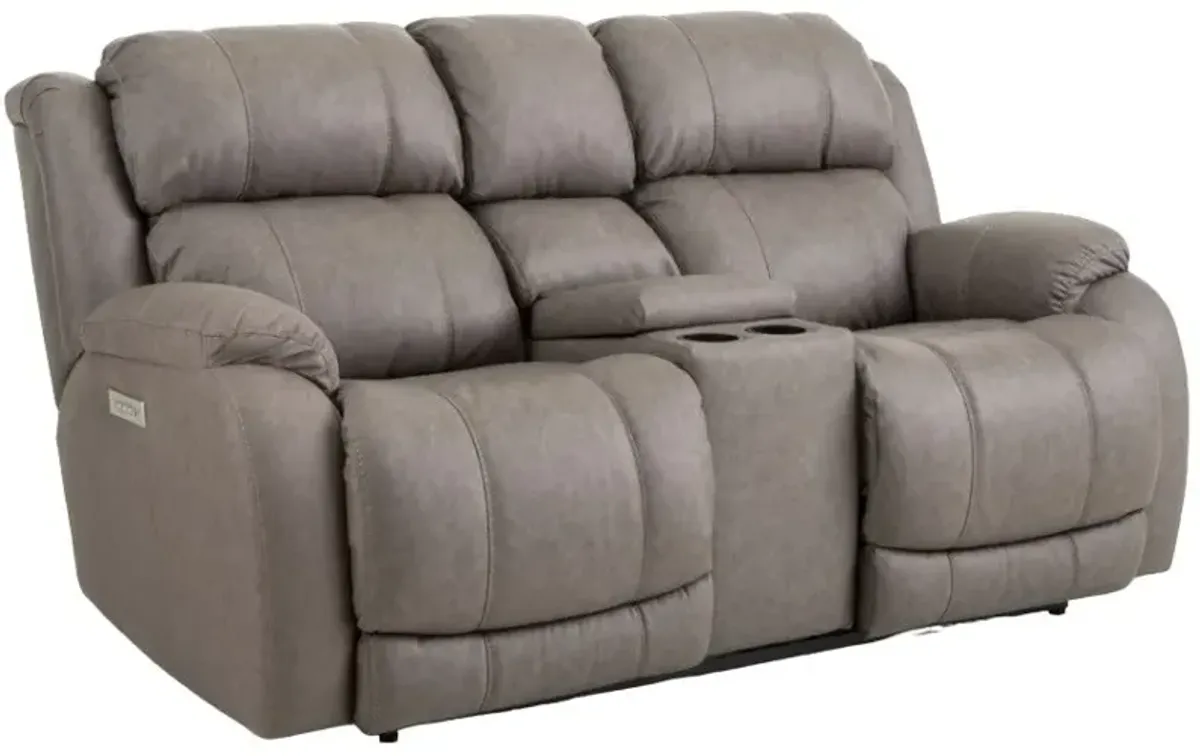 HomeStretch Fairbanks Gray Power Reclining Loveseat