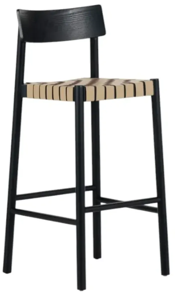 Four Hands Heisler Almond/Black Bar Stool