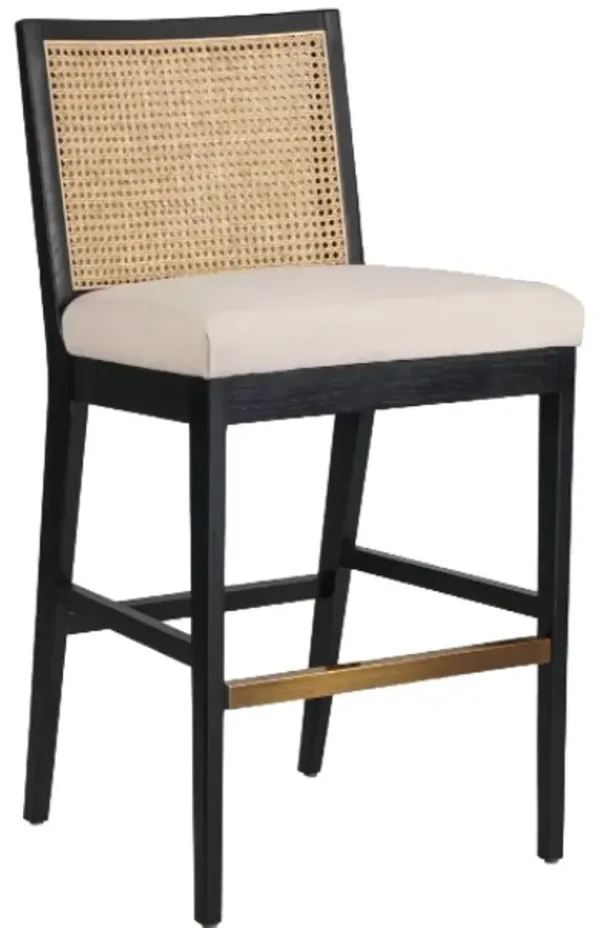 Four Hands Antonia Brushed Ebony Bar Stool