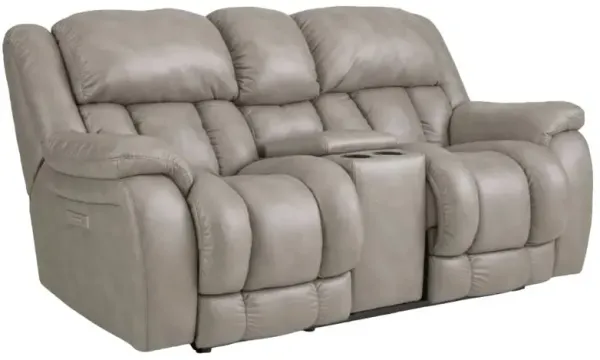 HomeStretch Drifter Gray Double Power Reclining Loveseat