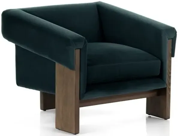 Four Hands Cairo Modern Velvet Smoke Chair