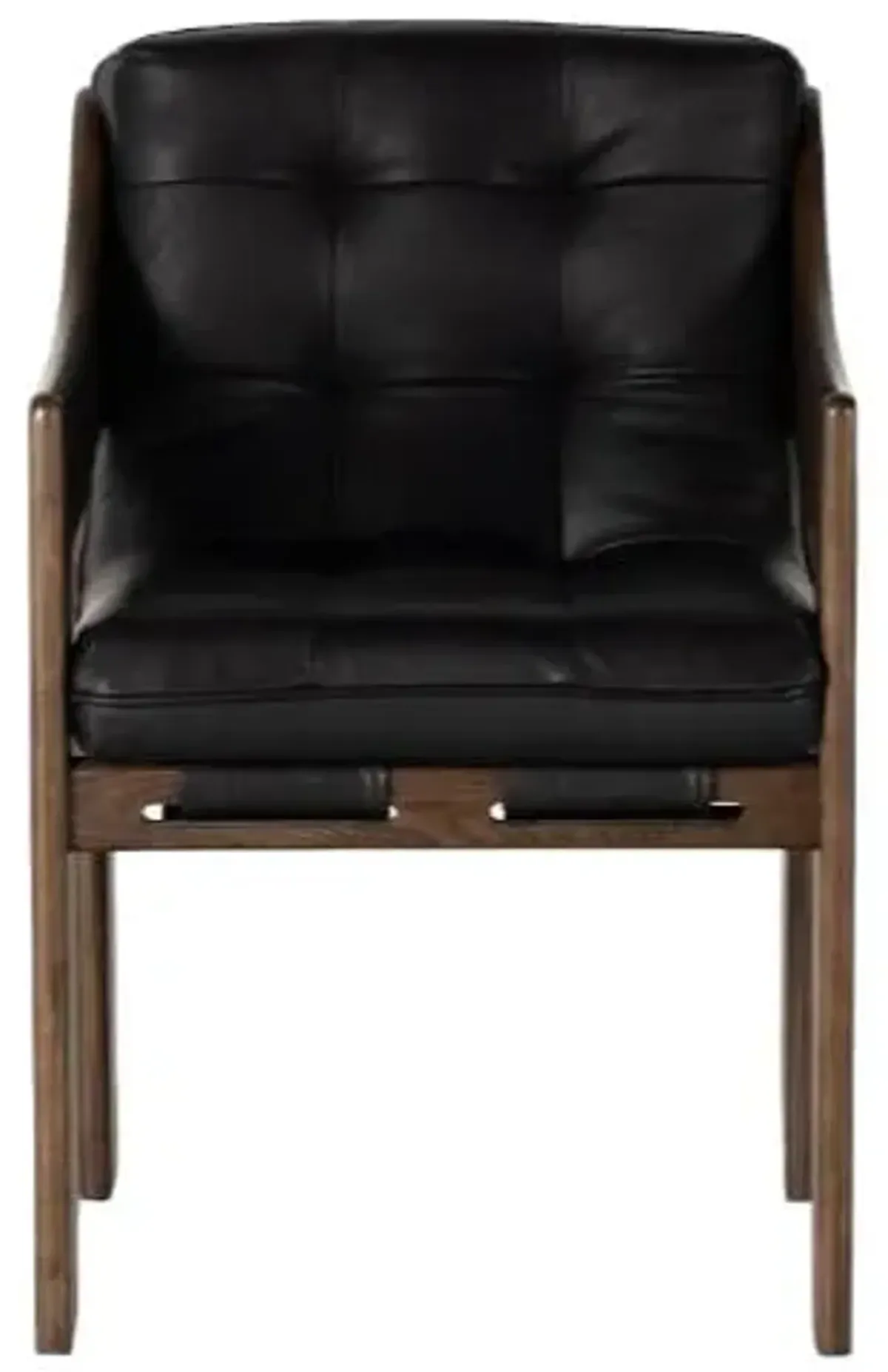 Four Hands Halston Heirloom Black/Terra Brown Arm Chair