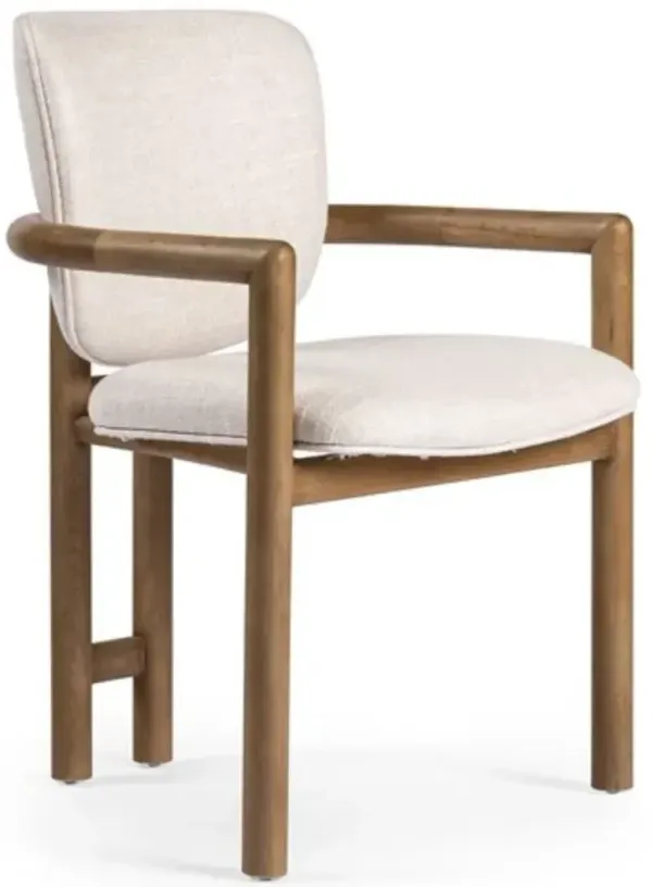 Four Hands Madeira Beige/Brown Dover Crescent Dining Chair