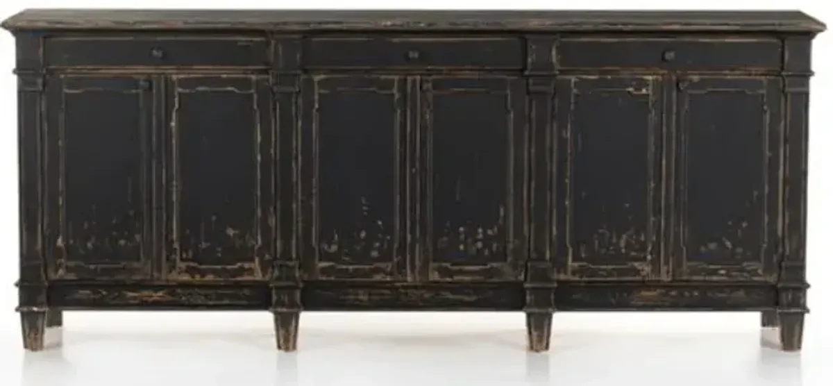 Four Hands Marjorie Distressed Black Sideboard