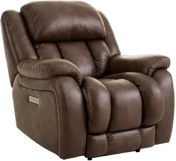 HomeStretch Drifter Brown Zero Gravity Wall-Saver Power Recliner