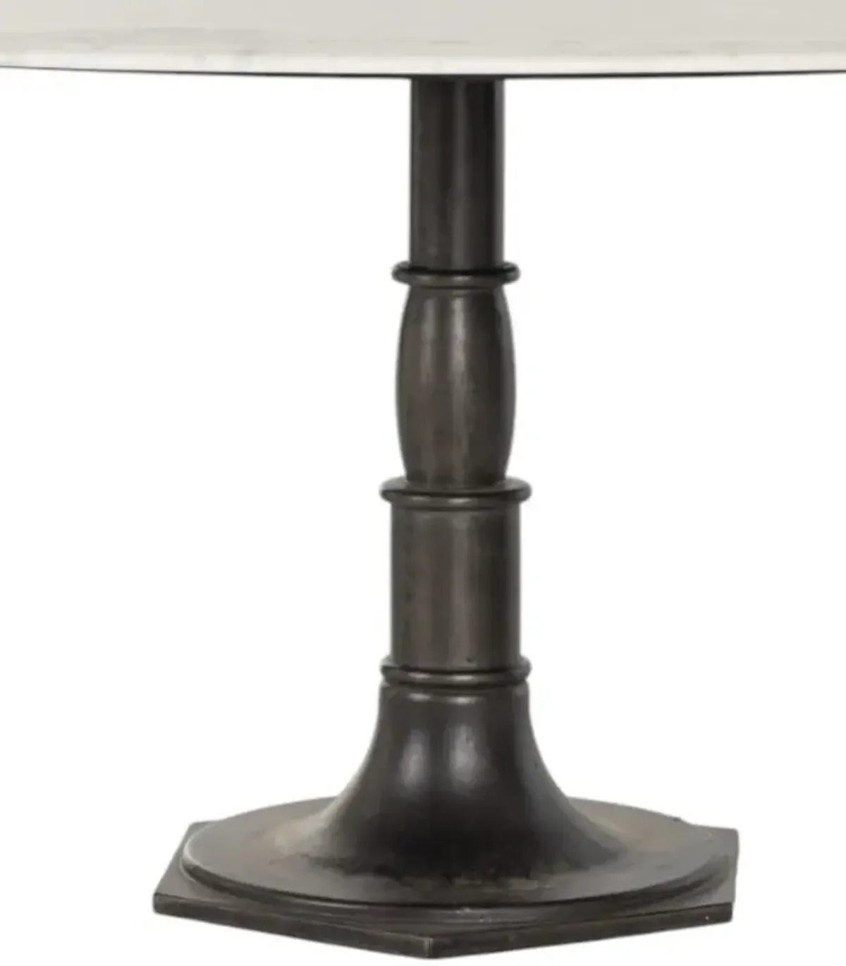Four Hands Lucy White Dining Table with Carbon Base