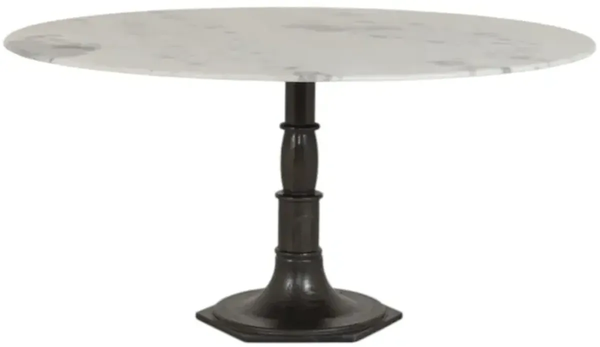 Four Hands Lucy White Dining Table with Carbon Base