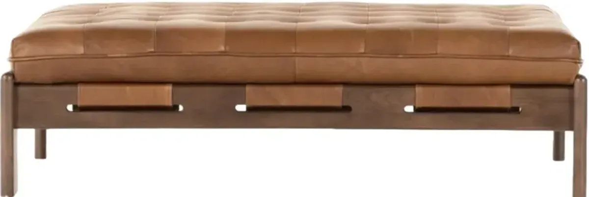 Four Hands Halston Heirloom Sienna/Terra Brown Cocktail Ottoman