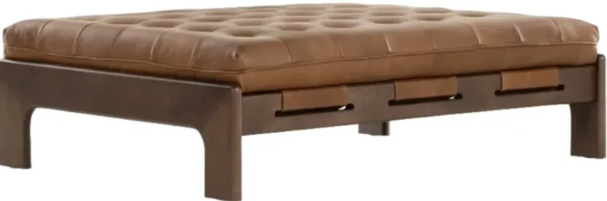 Four Hands Halston Heirloom Sienna/Terra Brown Cocktail Ottoman