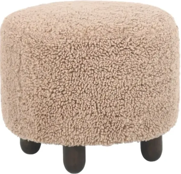 Four Hands Aniston Andes Toast/Burnt Birch Ottoman