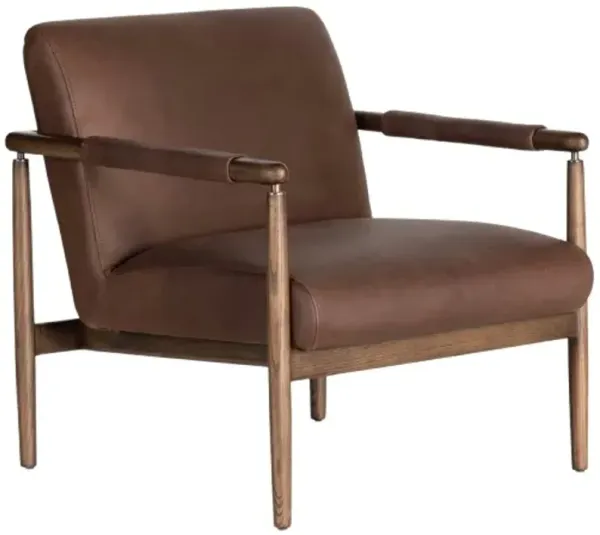 Four Hands Markia Brickhouse Dark Brown Arm Chair