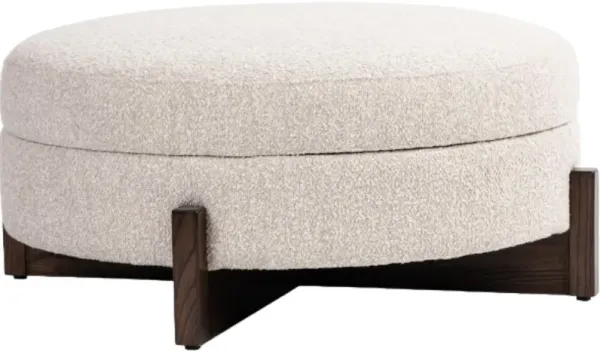 Four Hands Esben Sattley Fog/Terra Brown 39" Storage Ottoman