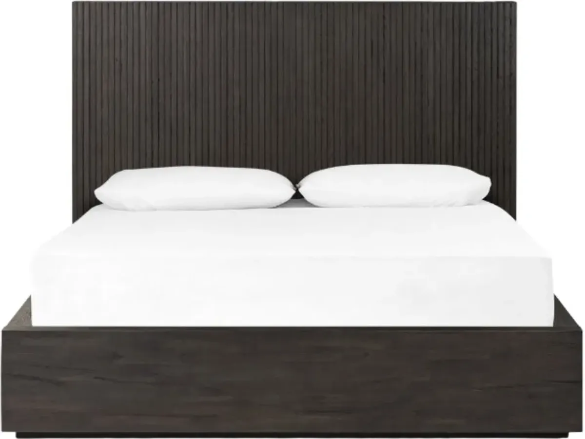 Four Hands Leo Smoked Black Queen Panel Bed