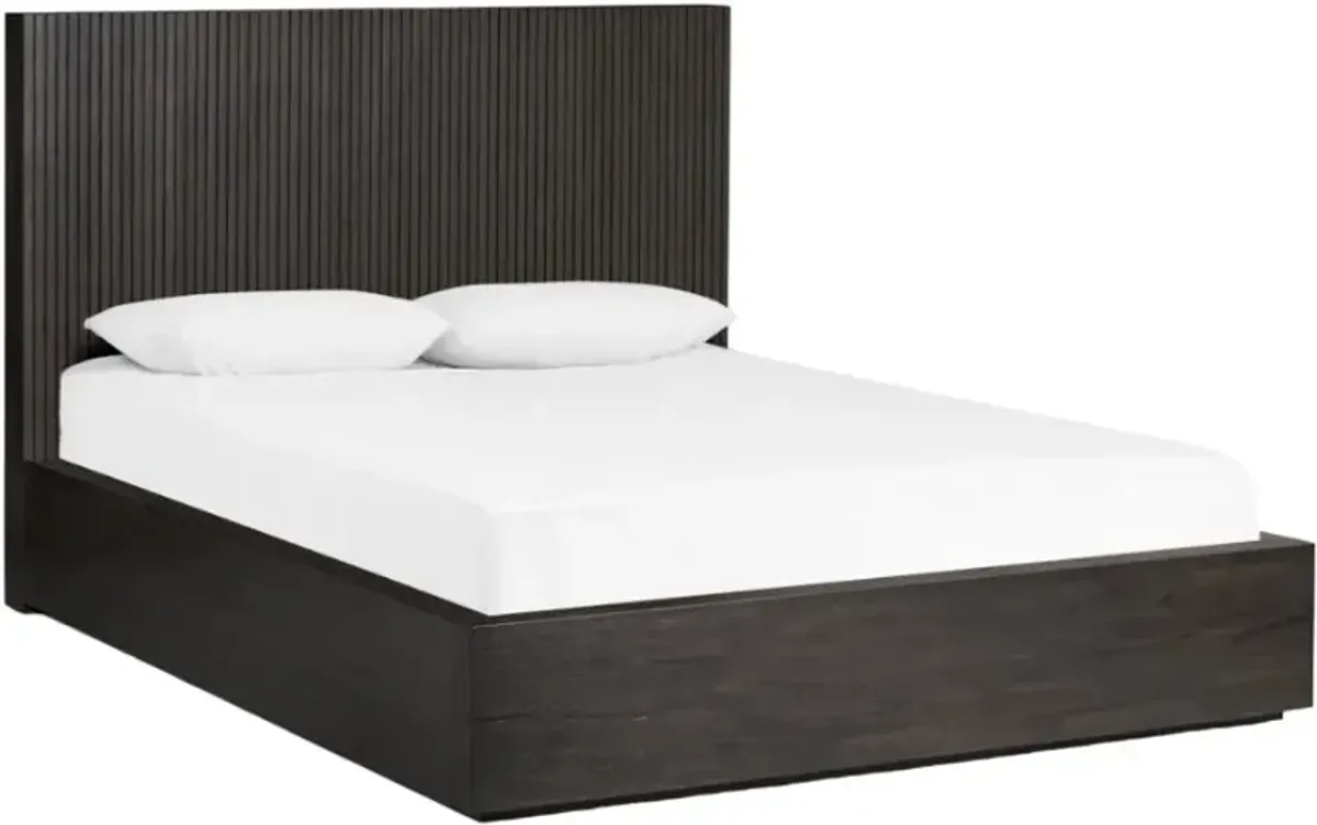 Four Hands Leo Smoked Black Queen Panel Bed