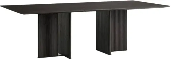 Four Hands Leo Smoked Black Dining Table