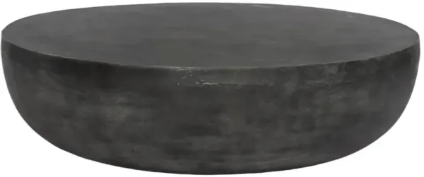 Four Hands Basil Aged Gray Aluminum Round Outdoor Coffee Table