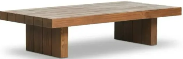Four Hands Encino Brown Outdoor Wood Coffee Table