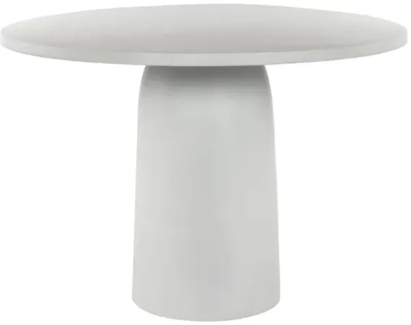 Four Hands Basil Matte White Metal Outdoor Dining Table