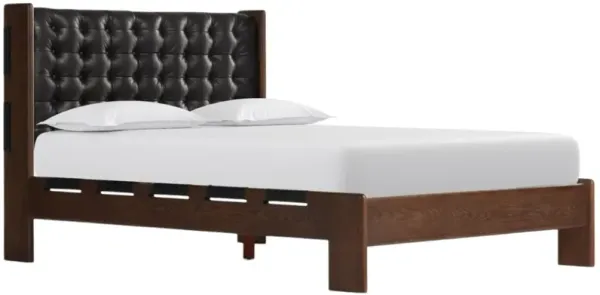 Four Hands Halston Heirloom Black/Terra Brown Ash King Panel Bed