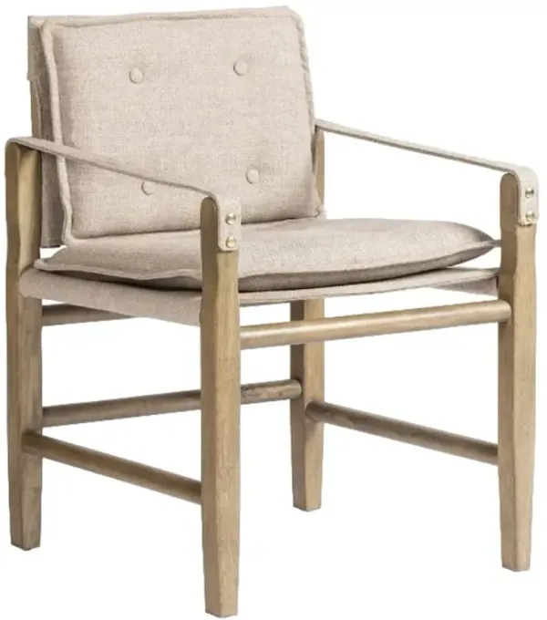 Four Hands Lenz Alcala Taupe/Warm Buff Dining Arm Chair