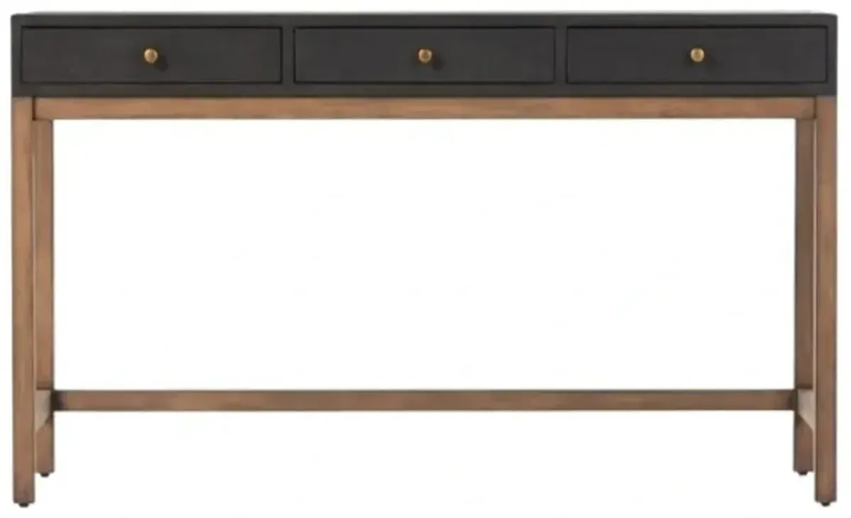 Four Hands Fiona Black Raffia Desk