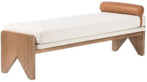Four Hands Conlen Gibson White Accent Bench 