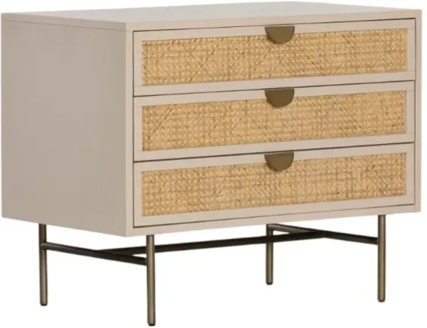 Four Hands Luella Matte Alabaster Nightstand