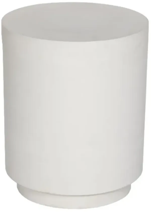 Four Hands Javi Matte White Aluminum Outdoor End Table