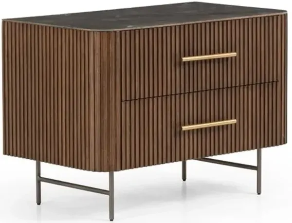 Four Hands Fletcher Terra Brown Large Nightstand