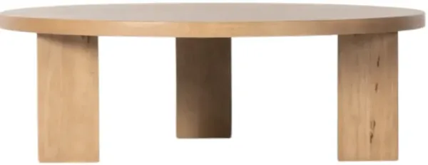 Four Hands Mesa Light Brushed Round Coffee Table