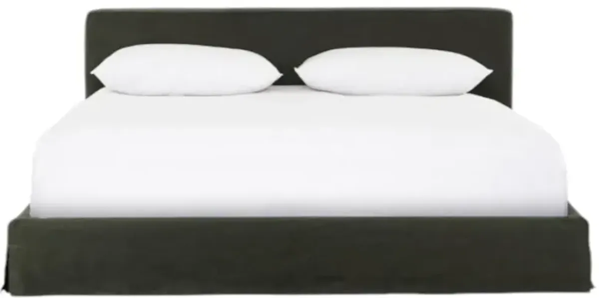 Four Hands Aidan Brussels Pine Slipcover King Panel Bed