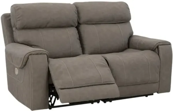 Signature Design by Ashley® Starbot 2-Piece Fossil Small Spaced Power Reclining Sectional