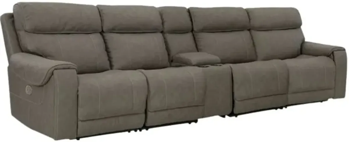 Signature Design by Ashley® Starbot 5-Piece Fossil Power Reclining Sectional
