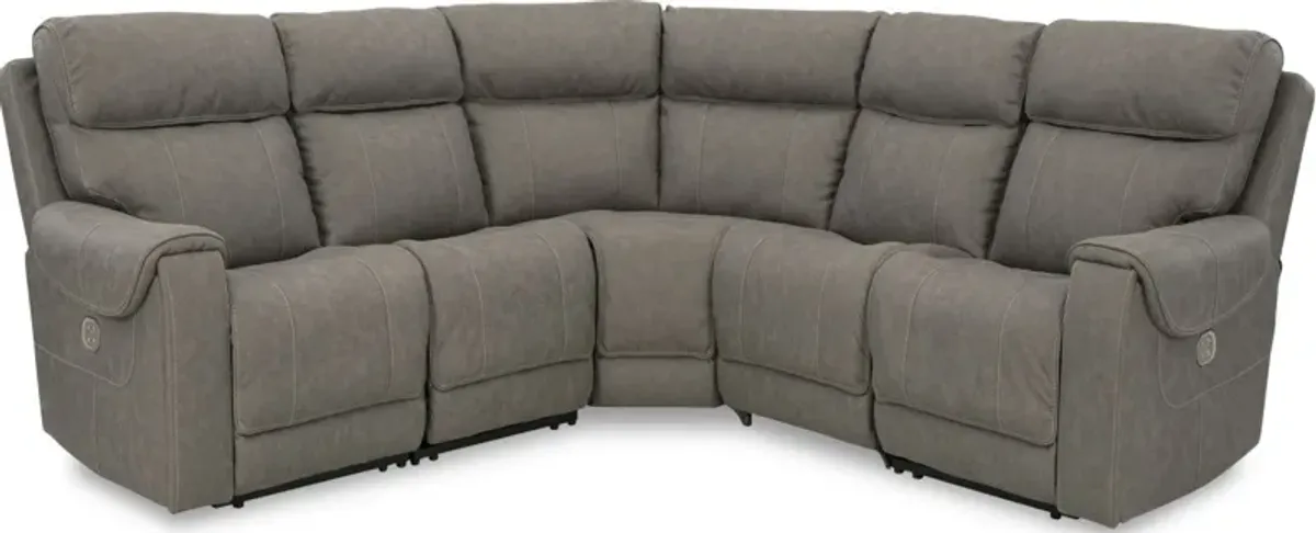 Signature Design by Ashley® Starbot 5-Piece Fossil Power Reclining Sectional Sofa Set