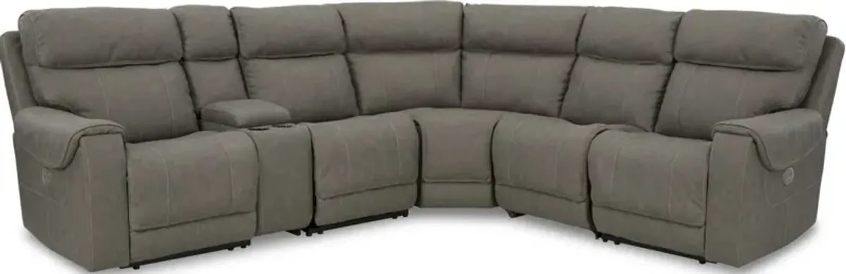 Signature Design by Ashley® Starbot 6-Piece Fossil Power Reclining Sectional