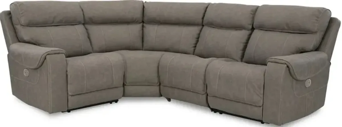 Signature Design by Ashley® Starbot 4-Piece Fossil Power Reclining Sectional 