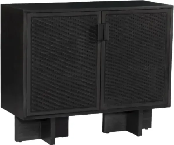 Four Hands Levon Black Bar Cabinet