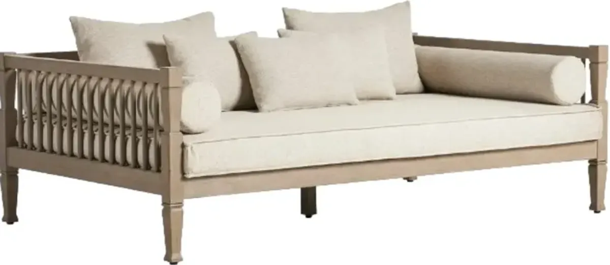 Four Hands Amero Faye Sand/Washed Brown Wooden Outdoor Sofa