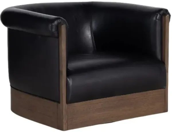 Four Hands Colby Heirloom Black/Vintage Ash Swivel Chair