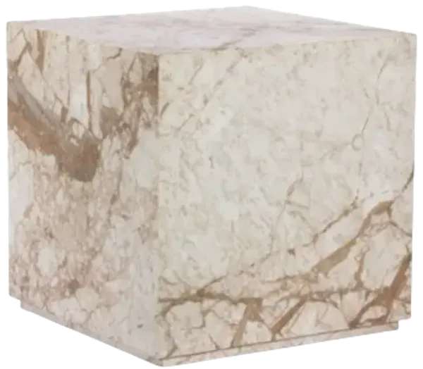 Four Hands Modern Desert Taupe Plinth End Table